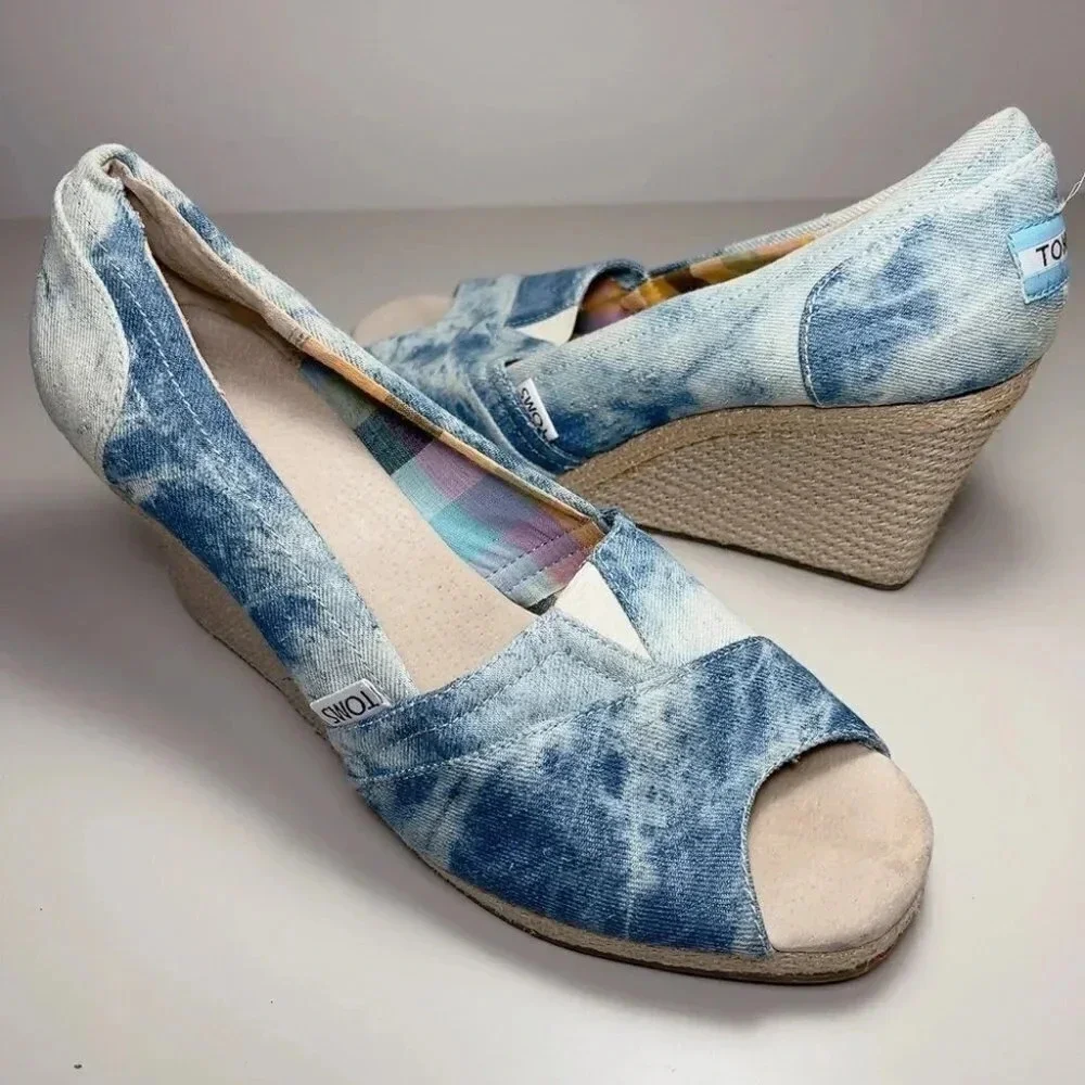 Toms Tie Dye Denim Espadrille